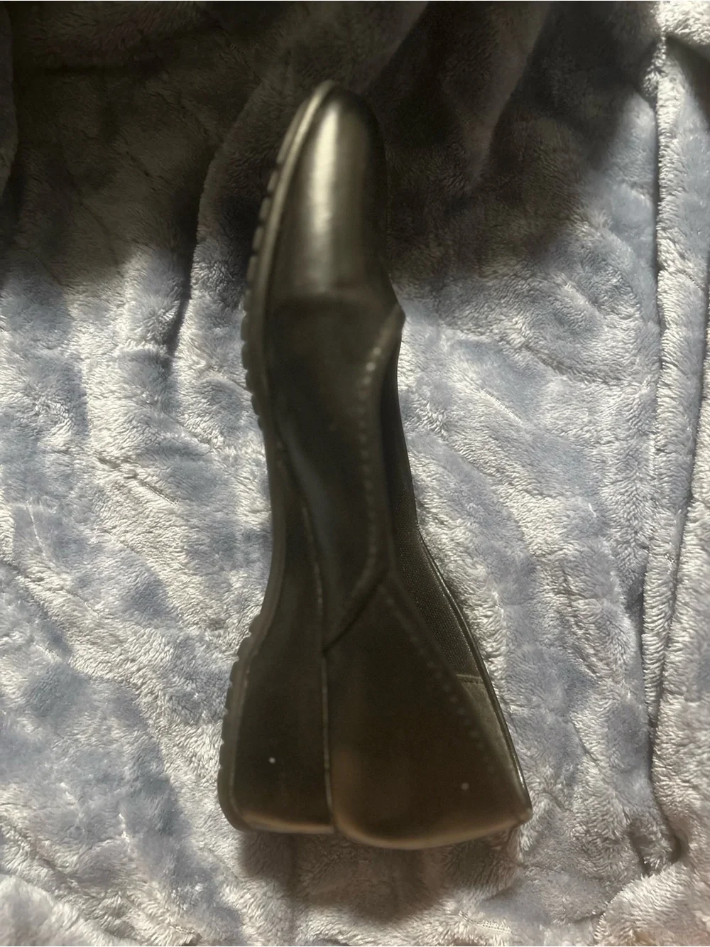 Andrew Geller Black Low Wedge Slip-On Flats